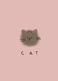 Pink beige and fluffy cat.