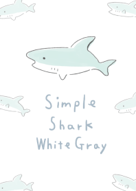 シンプル さめ ホワイト グレー