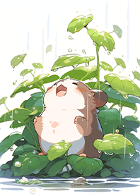 ⭐️下雨天的可愛小倉鼠❤️