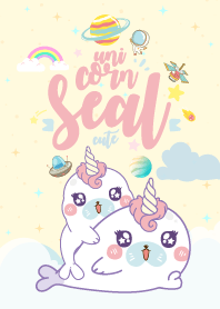 Seal Unicorn Galaxy Cute Cream