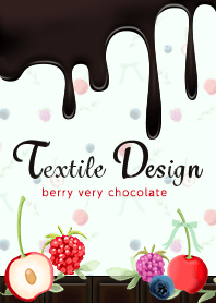 Textile design berry very chocolate