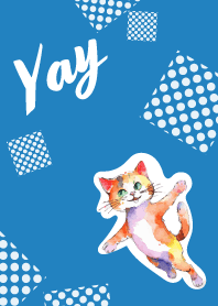 Naughty cats2 on blue