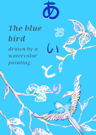 blue bird / watercolor painting