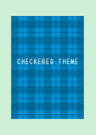 BLUE CHECKERED THEME-LIGHT MINT GREEN