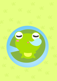 Frog in garden background