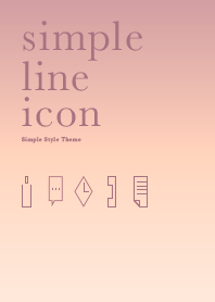 Simple Line Icon -Pink Gold-