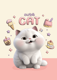 Cat Chubby Cute.