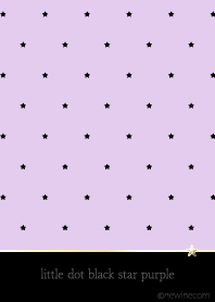 little dot black star purple