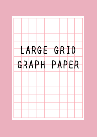 LARGE RED GRID GRAPH PAPER-ROSE PINK