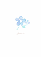 Watercolor transparent flower2.
