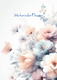 Watercolor White Flower-hisatoto 96