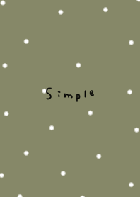 Khaki-beige and small polka dots.
