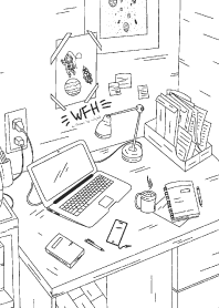 Work From Home Monochrome
