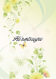 ひろつぐ用 Butterflies and flowers