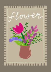 Flower with stamp
