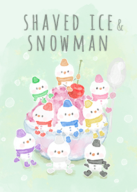 かき氷と雪だるま
