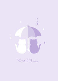 貓和傘 / blue purple