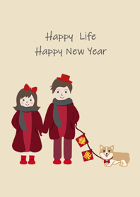 我們一起去遛狗-過年