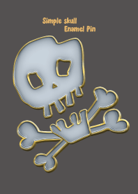 Simple skull Enamel Pin 27