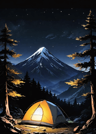 Camping Mountains Night 497A05