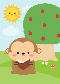 Lovely Monkey in nature Theme