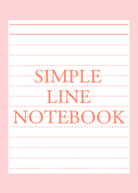 SIMPLE ORANGE LINE NOTEBOOK/PINK