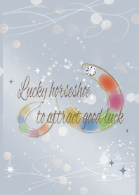 ベージュ&ブルー 全幸運を呼ぶホースシュー