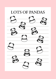 LOTS OF PANDAS NOTEBOOK-PINK