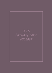 birthday color - September 16