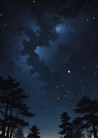 Mountain, Sea, and Moonlit Night c76F4F