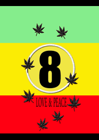 Happy*Rasta color*Reggae 8*Eight*A*