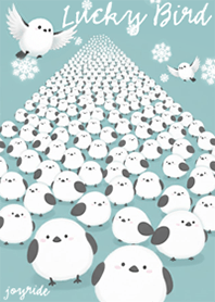 Parade of Long-tailed Tit green