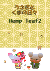 Rabbit and bear daily<Hemp leaf2>