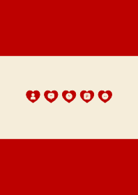 SIMPLE HEART(beige red)V.47b