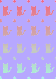 HAPPY GRADIENT CAT-GRAPE COLORj