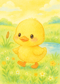 ลูกเป็ดน้อยในทุ่งหญ้า