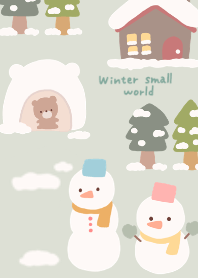 Cute winter illustration theme