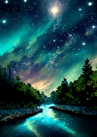 綺麗な星空の夜景着せかえ#1755