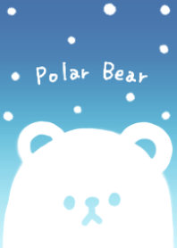 blue gradation and polar bear