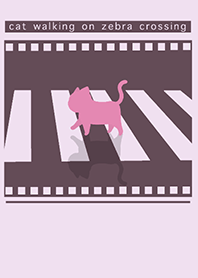 cat zebra crossing J-dark pink (Pu3)