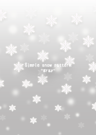 シンプルな雪模様 -グレー-