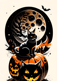 halloween cat A805BA