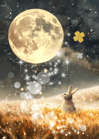 いい運気が巡ってくるうさぎと満月