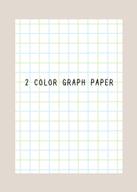 2 COLOR GRAPH PAPERj-BLUE&GREEN-BEIGE