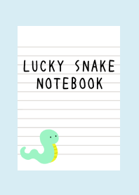LUCKY SNAKE NOTEBOOK-LIGHT BLUE-YELLOW