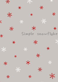 シンプルな雪の結晶ミニ-北欧風レッド