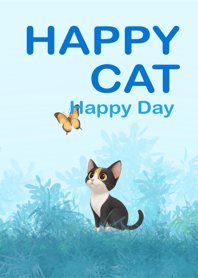 Happy cat Happy Day _ Blue