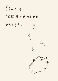 シンプル ポメラニアン ベージュ