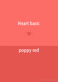 Heart basic ポピー レッド