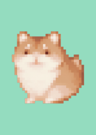 Hamster Pixel Art Theme  Green 05